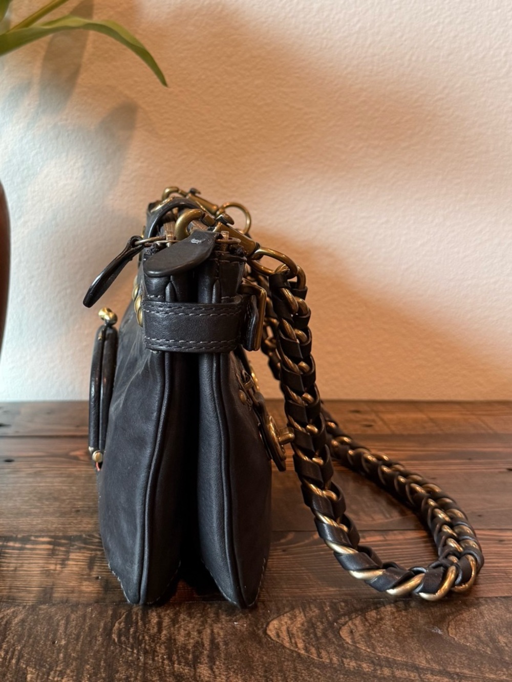 NEW VINTAGE COACH LEGACY BRIDGET BLACK LEATHER SHOULDER BAG~65TH ANNIVERSARY! - Picture 9 of 15